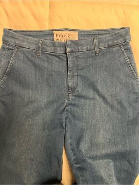 Frank & Eileen Wicklow Washed Blue Denim Trousers
